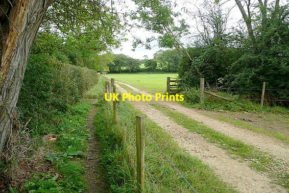Photo 6"x4" Footpath towards Leasow Lane Great Rissington c2012