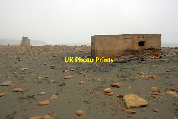 Photo 6"x4" WW2 Look Out, Blast Beach Dawdon c2012
