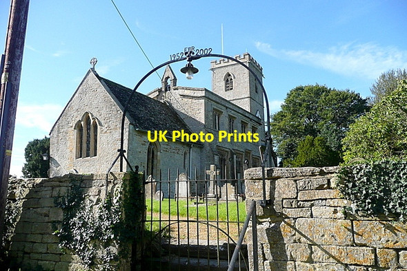 Photo 6"x4" Bledington church Bledington c2012