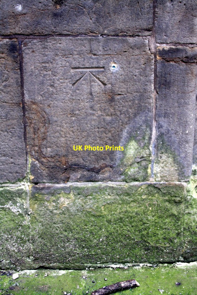 Photo 6"x4" Benchmark on Grey Friars Tower Richmond\/NZ1701 c2012