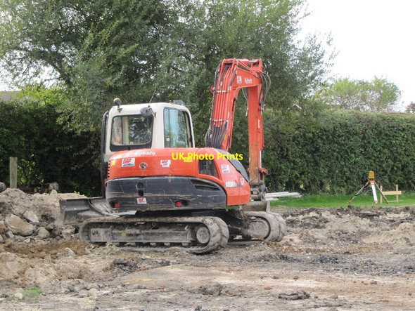Photo 6"x4" Digging the trench Cholsey c2012