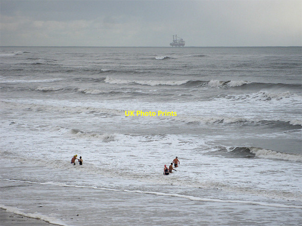 Photo 6"x4" Swimmers off Whitley Sands Whitley Bay c2012
