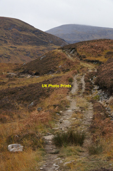 Photo 6"x4" Path on the north side of Loch Mullardoch Loch a' Bh\u00e0na c2012