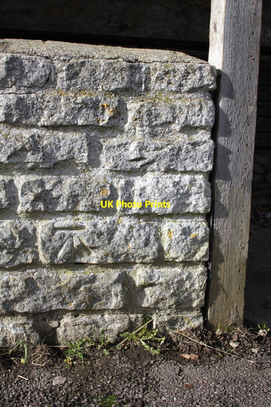 Photo 6"x4" Benchmark on bus shelter, Rousham Road Nethercott\/SP4820 c2012