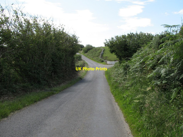 Photo 6"x4" The Ballinran Road crossing the valley of a tributary of the Kilkeel River Attical c2012