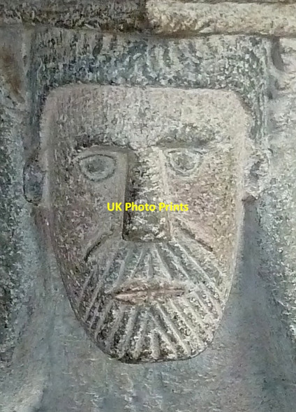 Photo 6"x4" Font carving, St Nonna's Church, Altarnun Altarnun c2012