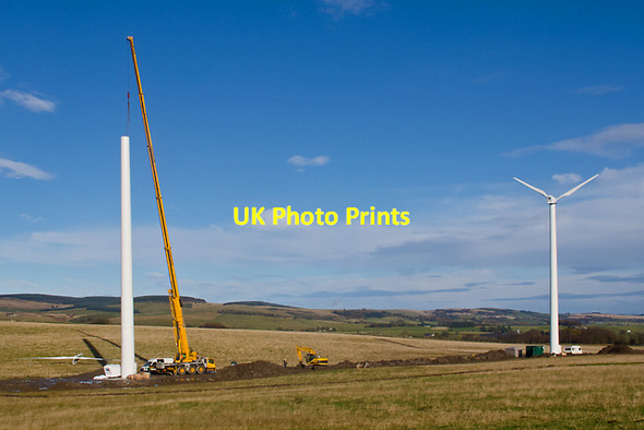 Photo 6"x4" Wind turbine installation, Hoods Hill (2) Drum\/NO0400 c2012
