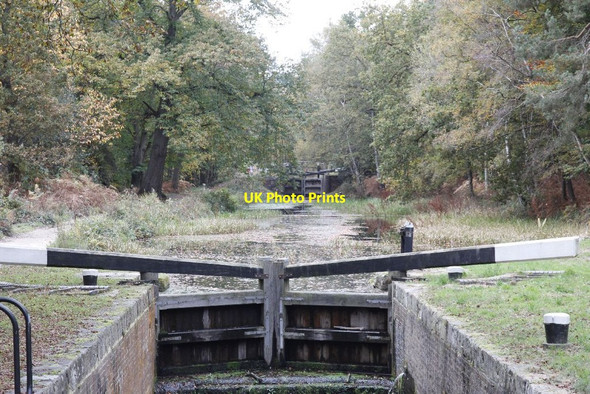Photo 6"x4" Looking at Lock 21 Pirbright Camp c2012