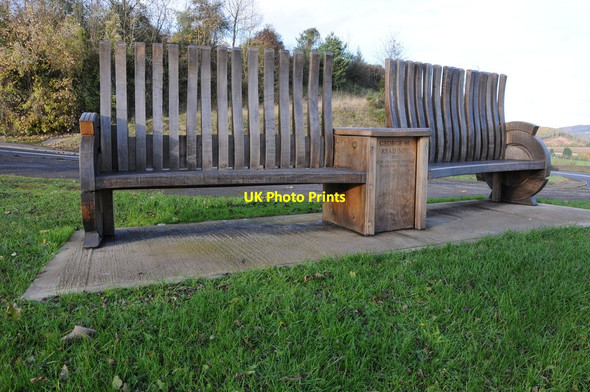 Photo 6"x4" Memorial seats, Plump Hill Plump Hill c2012