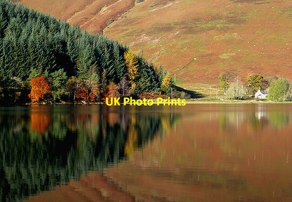 Photo 6"x4" Reflections on St Mary's Loch Bowerhope c2012