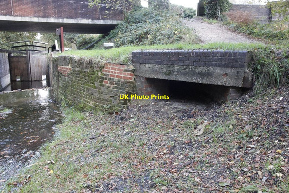 Photo 6"x4" Culvert by the empty canal Pirbright Camp c2012