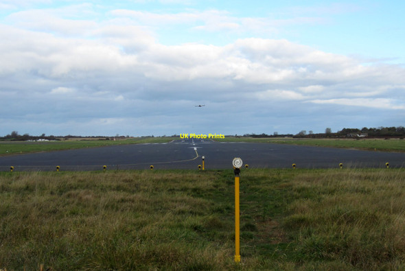 Photo 6"x4" Light at the end of the runway Cranfield c2012