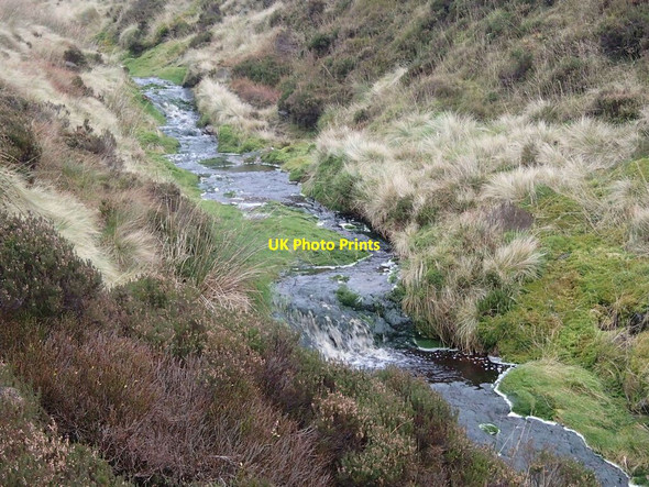 Photo 6"x4" Moorland stream, Wildboar Grain Crowden\/SK0799 c2012