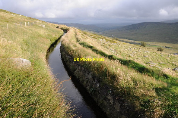 Photo 6"x4" Leat below Y Braich Capel Curig c2012