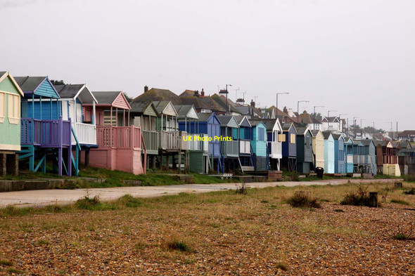 Photo 6"x4" Beach huts by the beach Whitstable c2012