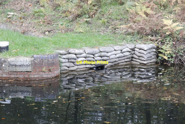 Photo 6"x4" Sandbag wall Pirbright Camp c2012