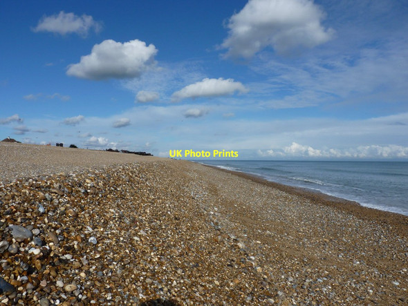 Photo 6"x4" Thorpeness beach - a storm bank in the shingle Thorpeness c2012