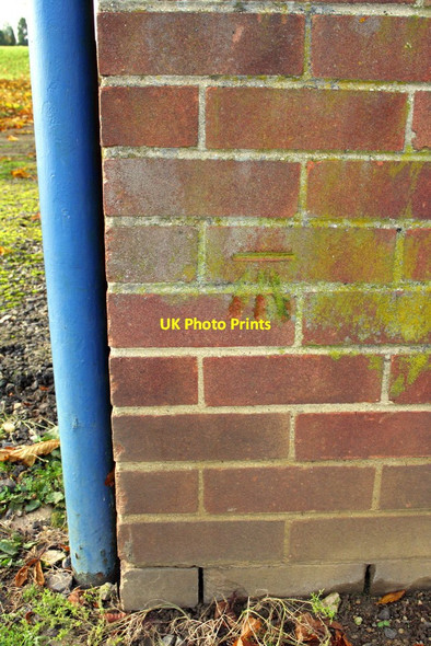 Photo 6"x4" Benchmark on the Top Pavilion, Cutteslowe  Park Cutteslowe c2012