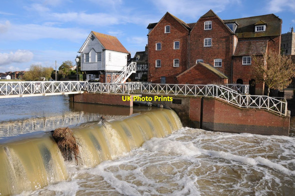 Photo 6"x4" Mill Weir and Abbey Mill Tewkesbury c2012