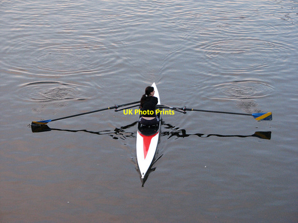 Photo 6"x4" Sculling under Trent Bridge West Bridgford c2010