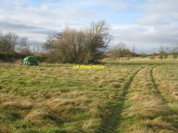 Photo 6"x4" Field by the railway Hickling Pastures c2012