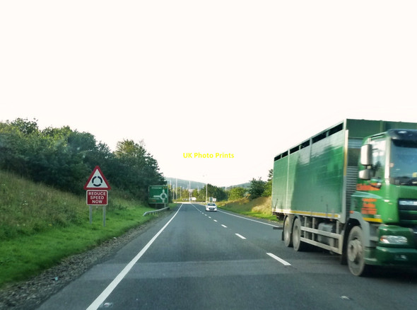 Photo 6"x4" Approaching a roundabout on the A75 Dumfries c2012