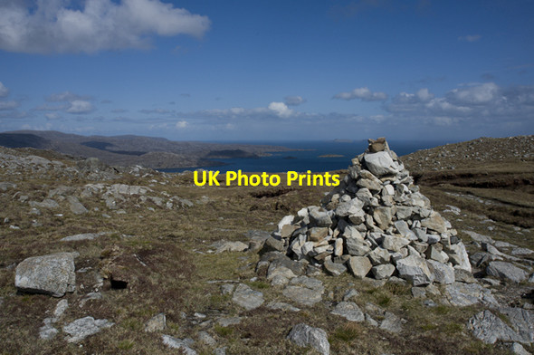 Photo 6"x4" Cairn on the Rhenigidale path Ceann a' Gh\u00e0raidh c2012