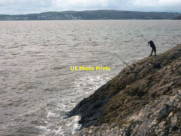 Photo 6"x4" Sea angling at Know End Point, Silverdale Silverdale Green c2012