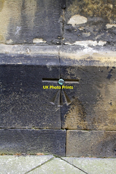 Photo 6"x4" Benchmark on St Thomas' Church Newcastle upon Tyne c2012