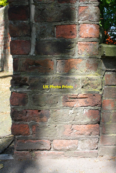 Photo 6"x4" Benchmark on wall pier of Mount Vale care home Northallerton c2012