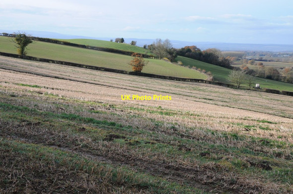 Photo 6"x4" Farmland on Hegdon Hill Grendon Bishop c2012