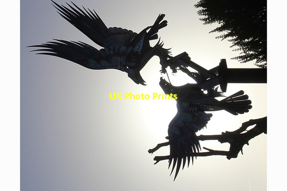 Photo 6"x4" The Diamond Jubilee sculpture in silhouette Great Malvern c2012