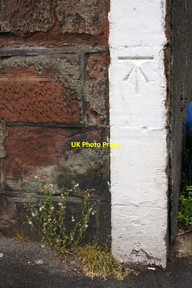 Photo 6"x4" Benchmark on #18 Main Street St Bees c2012