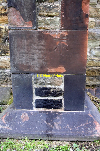Photo 6"x4" Benchmark on St Michael's Church Workington c2012