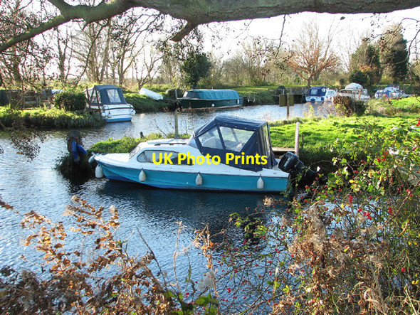 Photo 6"x4" Moorings at Rowancraft, Geldeston Dockeney c2012