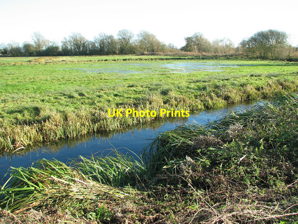 Photo 6"x4" Waterlogged pastures east of Geldeston Dyke Geldeston c2012