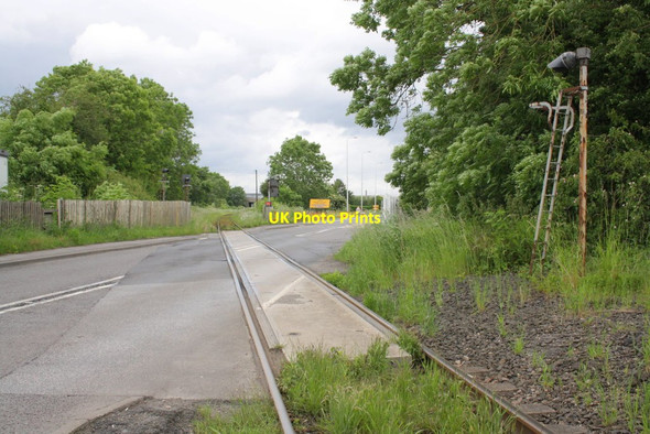 Photo 6"x4" Aiskew Crossing: Wensleydale Railway crosses the A684 Leeming\/SE2989 c2012