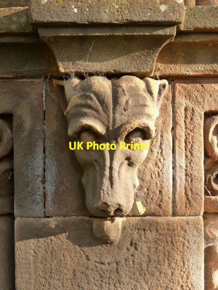 Photo 6"x4" Smollett Mausoleum: dog's-head detail Alexandria c2012