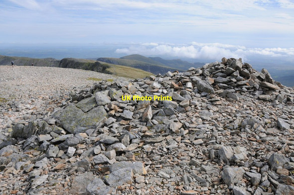 Photo 6"x4" Summit cairn on Carnedd Dafydd Ysgolion Duon c2012
