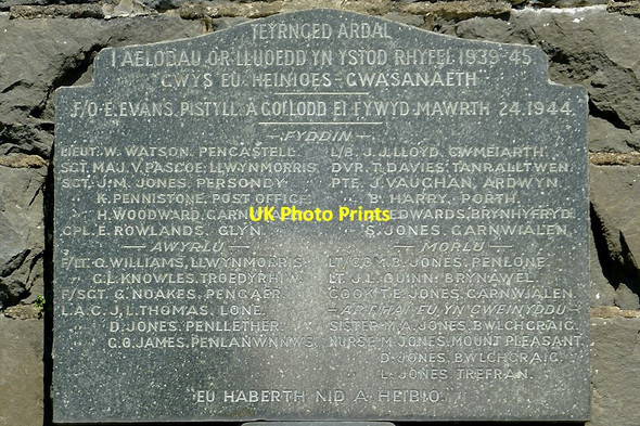 Photo 6"x4" War memorial on the chapel in Bwlch-Llan, Ceredigion Bwlch-Llan c2012