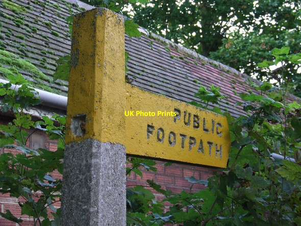 Photo 6"x4" Footpath Sign Steeple Bumpstead c2012