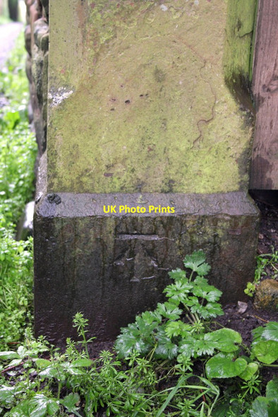 Photo 6"x4" Benchmark on gatepost of North Grove House Maryport\/NY0336 c2012