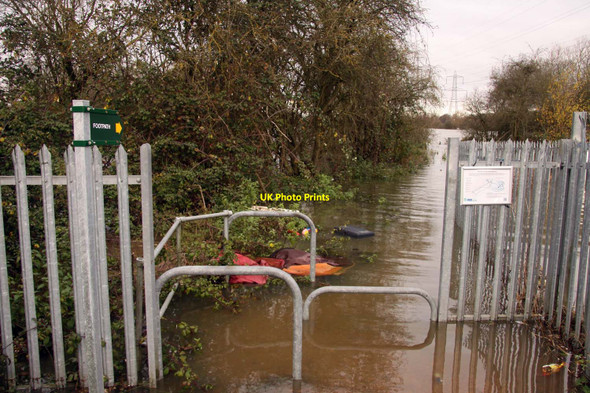 Photo 6"x4" Flooded footpath to South Hinksey Iffley c2012
