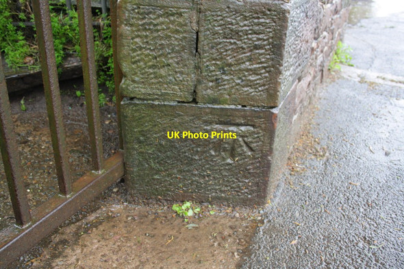Photo 6"x4" Benchmark on wall end at SE end of Pigeonwell Lonning Maryport\/NY0336 c2012