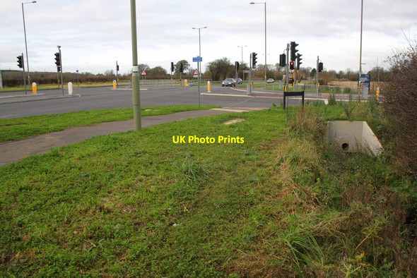 Photo 6"x4" Culverted ditch beside the A44 (Woodstock Road) Kidlington c2012
