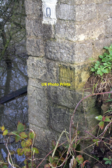 Photo 6"x4" Benchmark on parapet of A40 bridge over Kingsbridge Brook Wolvercote c2012