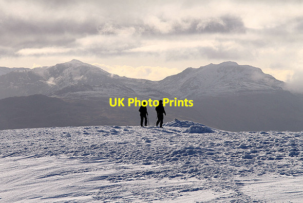Photo 6"x4" Hill walkers on Skiddaw Millbeck\/NY2526 c2012