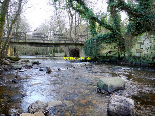 Photo 6"x4" Footbridge & site of former dam on Devil's Water Dukesfield\/NY9457 c2012