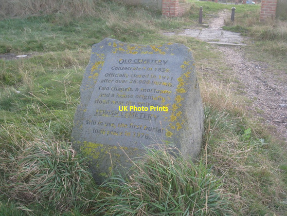 Photo 6"x4" Commemorative stone, The Old Cemetery Hartlepool c2012
