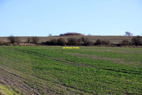 Photo 6"x4" Looking over a field to Churn Knob Woodway c2012